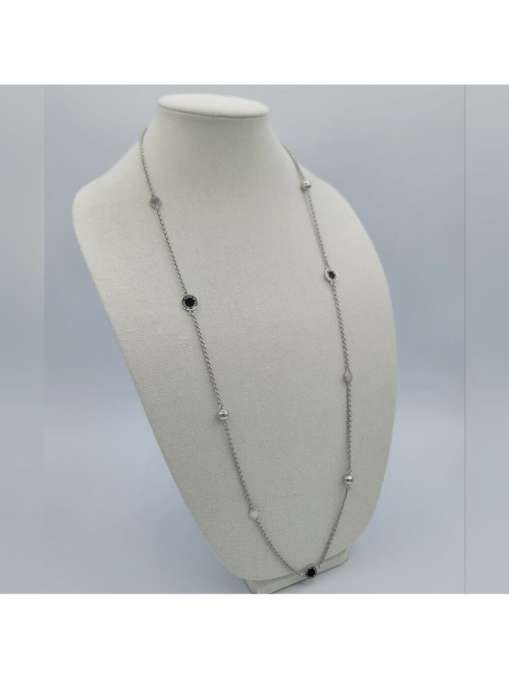 Marc By Marc Jacobs Silver Tone Long Necklace #2119